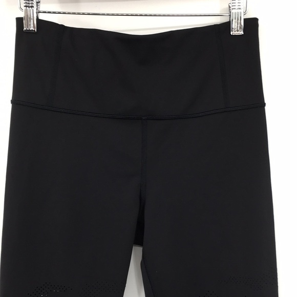 Athleta Leggings Womens Small Black Laser Cut‎ Persistence 7/8 Tight Athletic - Picture 2 of 15